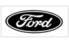 Ford Oval Logo Decal - Solid Style - 10" Tall
